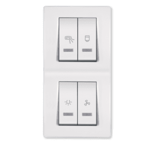 ALING MODE -Art.66914.00- Sklopka za kupatilo, vertikalno - svetlo, ventilator, grejalica, bojler