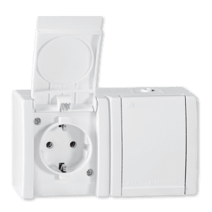 ALING OG -Art.242.00-    Priključnica dvopolna dvostruka, 16A sa porcelanskim jezgrom