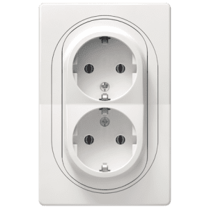 ALING EON -Art.604.00 -  Priključnica dvopolna dvostruka, 16A sa polikarbonatskim jezgrom