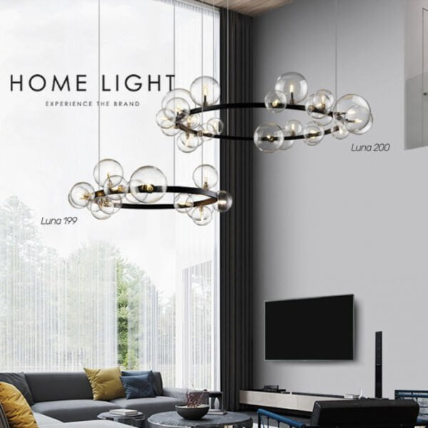 HOME LIGHT - LUNA 200 VISILICA 24XG9 CRNA