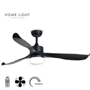 PLAFONSKI VENTILATOR SA SVETLOM CRNI