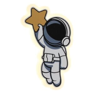 DEČIJA zidna lampa astronaut zvezda
