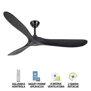 Plafonski ventilator 152 BK