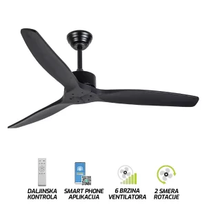 Plafonski ventilator BLACK