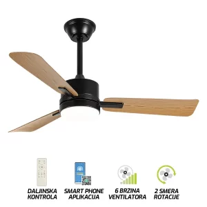 Plafonski ventilator sa svetlom107 BR